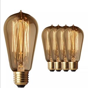 Moonrock Vintage Edison light bulb pack of 4 new